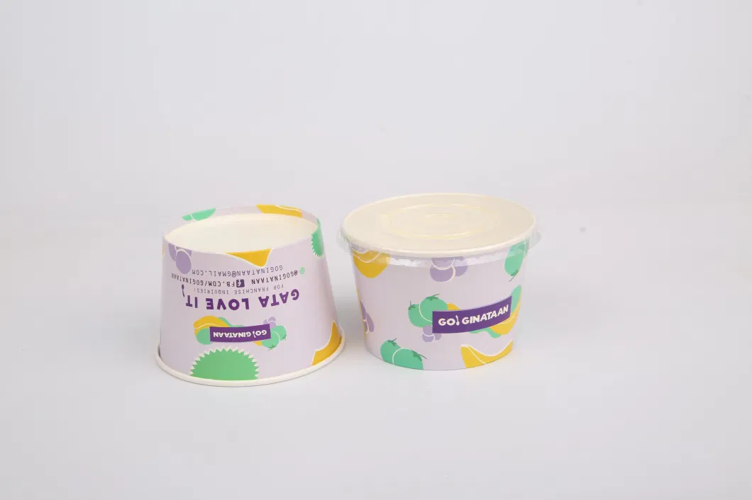 Custom Ice Cream Packaging Cup Ice Cream Container Paper Bowls for Ice Cream