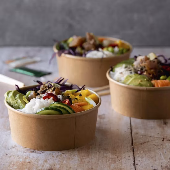 16oz 26oz 32oz 36oz 42oz PE/PLA Coating Kraft Salad Paper Bowl with Lid